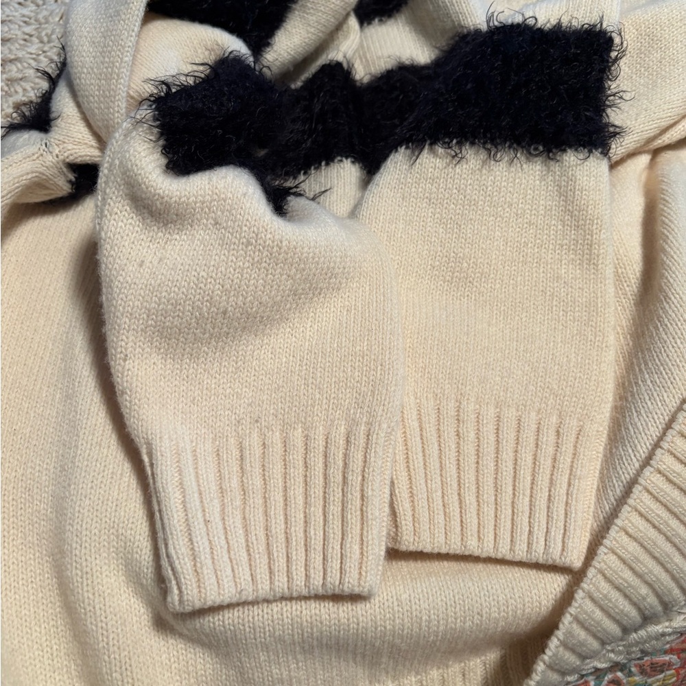 Anine Bing Cream and Black Striped Sweater 80% Wool - Picture 6 of 10